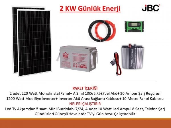 2 Kw Günlük Enerji